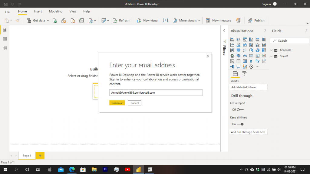 How To Create A Work Account In Power BI Kockpit